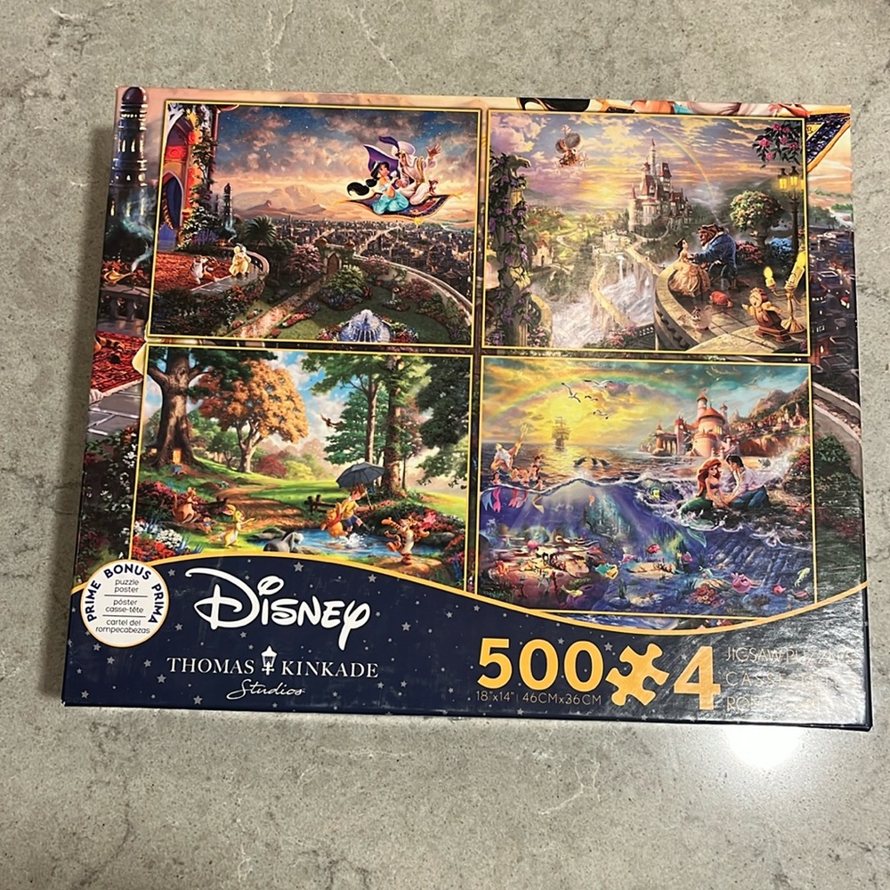 Disney puzzles 4 - 500 pieces each